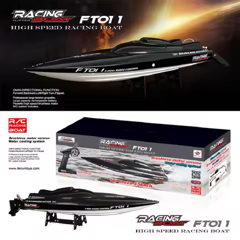50km/h 65CM Feilun FT011 Brushless Motor Big RC Boat Water Cooling High Speed Racing RTR 2.4GHz Chil