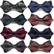 10120SG STOCK men's bow tie  pointed horns, Korean leather arrow bow, polyester silk bow tie bow tie