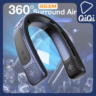 GXM Portable Neck Air-con Cooler Fan Triple-core Powerful Cooling Breeze 3000mAh TEC Technology Instantly Chill