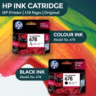 HP Original HP Ink Colour Cartridge HP 678 // HP 680 Tri-Colour // Black Colour Ink Advantage Original Printer Cartridge