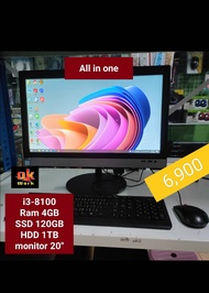 All in one Lenovo V330-20ICB  Core i3-8100 Ram4GB SSD 120GB Monitor 20" เป็นคอมพิวเตอร์ตั้งโต๊ะ ใช้ง