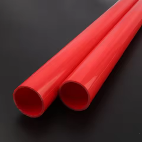 1/5pcs Tube 50cm O.D 20~50mm Red PVC Pipe Hi-quality Water Supply Home Irrigation Fish Tank PVC Pipe