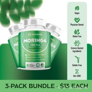 3PackofRosabellaMoringaCapsules(800mg)forImmuneSupport,GutHealth&Vitamins W43M RU3F