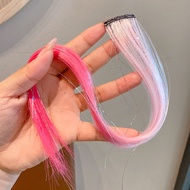 ผมปลอมย้อมสีแบบแขวนหูสำหรับวิกผมเด็กผู้หญิง วิกหลากสีสำหรับต่อผมเด็กผู้หญิงแบบไร้รอยต่อเครื่องประดับ