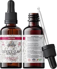 Devil's Claw Tincture Alcohol Free Organic Extract (Harpagophytum Procumbens) Herbal Supplement, Non