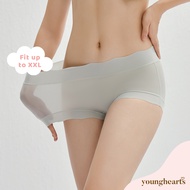 Young Hearts One Size Super Stretchable Seamless Mid Waist Hipster Panties Y27-000831