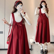 Maternity Clothing Set - Stylish 2-Piece Tank Dress for Pregnant Women