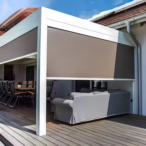 Home Wind-Resistant Roller Shade: Outdoor Rainproof, Wind-Resistant & Minimalist Style 3X3
