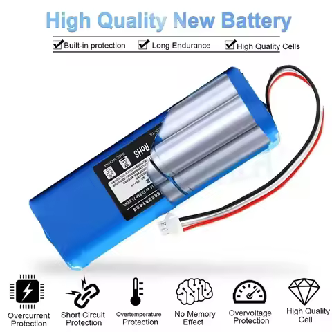 2025 100% Original For XiaoMi Viomi S9 Lydsto R1 Roidmi Eve Plus 14.4V lithium battery 2P4S 5200mAh 