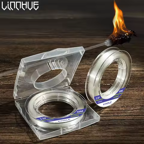 LINNHUE Pure Carbon Fishing Line 50/100M 0.13mm-0.49mm 1.3KG-13.2KG Sinking Line Carbon Fiber Line P