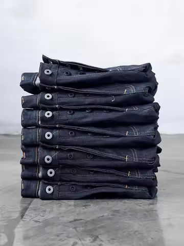 Red Tornado 511XX-0001 16oz Pink Line Selvedge Denim Jeans for Men Straight Fit Slim Silhouette