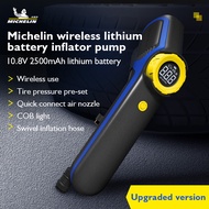 Michelin ที่เติมลมปั๊มลมยางรถยนต์ไร้สาย2208S 84W 145Psi เครื่องอัดอากาศแบบพกพา2500MAh หลอดไฟ COB แบต