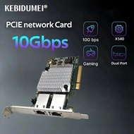 10Gbps PCI-E To RJ45 X540 PCIe Gigabit Ethernet Network Card 10Gbps/5Gbps/2.5Gbps/1Gbps Wireless Ada