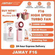 Jamay Mini Fan Strong Wind 199 Gear Wind Speed Fan 24-30H Digital Display Adjustable Turbo Hand Fan 