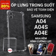 Samsung A04 - A04S - A04E case and tempered glass with many serriers
