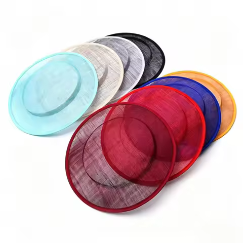 Woman Girls Hemp linen hat bases mesh lace small top hats accessories for tea party fascinator club 