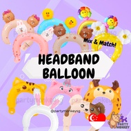 [SG Instock] Cartoon Head Band Balloon Balloons Birthday Party Banner Decoration Children Day Gift