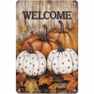 CIFbuy Thanksgiving Tin Sign Rustic Farmhouse Fall Decor