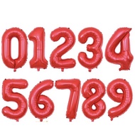 MERAH JUMBO 70cm RED number balloon