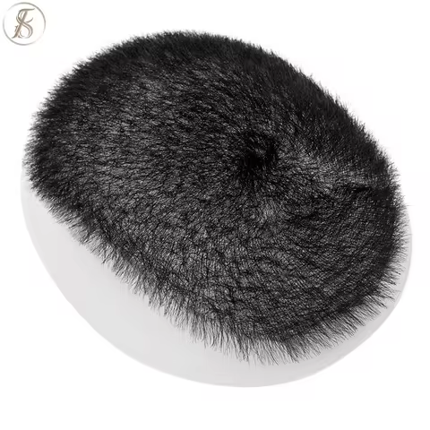 TESS Short Men Toupee Buzz Cut 11g Hair Wig Natural Hair PU Hairpiece Invisible Extensions Human Hai