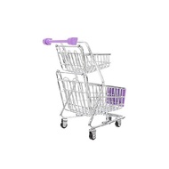 STOBOK Mini Shopping Cart Mini Stuff My Shopping Cart Kids Grocery Cart Small Shopping Trolley Small Supermarket Shopping Cart for Toddlers 1-3 Baby A