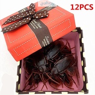 SHFY 12pcs Funny Realistic Cockroach Spoof Bug Trick Toy Magical Prank Toy for Adult Anxiety Relief 