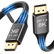 Dp Cable Version 1.4 8K/60Hz Computer Monitor Data Cable 4K/144Hz Projection Screen HD Cable 10m