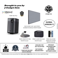 XGIMI Halo+ Smart Projector c/w Free Desktop Pro Stand, Carrying Bag &amp; Remote Cover bundle with 100” ALR Fixed Screen