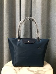 Genuine longchamp Le Pliage Green Handbag L foldable green long handle waterproof Canvas Shoulder Bags large size Tote Bag L1899919P57 Blue color