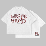 Fakelab Boxy Wrong Hand White Tshirt / Ts Putih Crayon Star / Kaos Hardcore N4TW