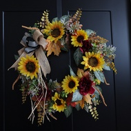 Artificial Sunflower Garland Wedding Party Decoration Garland Autumn Maple Leaf Garland Thanksgiving