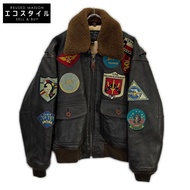 Avirex 20101 深棕色 SPEC7823 羊皮 TOP GUN G-1 飛行夾克 S 碼 [二手]