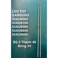 LED TV SAMSUNG 55AU8000 /55AU8100/ 55AU8080/ 55AU8800/ 55AU9000SET OF 2 BARS 48 BALLS 3V LENGTH 60,1