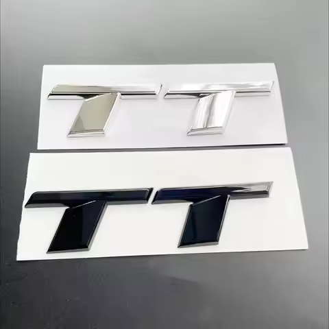 3D ABS Chrome Black TT Logo Letters Car Trunk Emblem Badge Decal For Audi TT RS MK1 8N 8J MK3 8S MK2