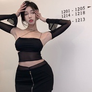 Fashionable Slim Mesh Crop Top for Women