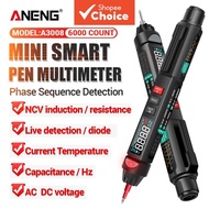 ANENG A3008 Digital 6000-Count Intelligent Multimeter Pen, Professional Sensor Tester for Current Me