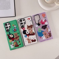 【Bear's Daily Life】Casetify Fashion TPU Phone Case SoftPattern Case for Samsung s24ultra s24+ s24 s23ultra s23 s22+ s22ultra s21 21+ s21ultra s20 s20+ s20ultra Drop Resistant