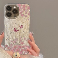 Flower Starlight Case for iPhone 16/15 Pro Max/14 Feather Gauze Case 12 Pro Max/11 Pro/13 Pro Max XS