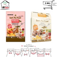 BOW WOW SOFT PET FOOD BOWWOW SALMON, BOWWOW LAMB ADULT DOG FOOD 3KG