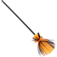 BESPORTBLE Halloween Broom Prop, Witch Gauze Broom Decoration Magician Witch Broom Broom Prop Makeup