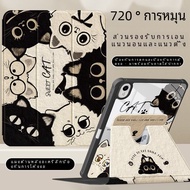 เคสอะคริลิกป้องกัน Huawei MatePad 11 ขนาด 10.4 นิ้ว พร้อมช่องใส่ปากกา ลายแมวสีดำ สำหรับ MatePad SE A