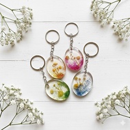 Driedflower Resin art Transparent Keychain - Accessories l Flower l Gift l Souvenir Decoration l Key