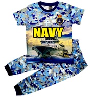 Baju askar budak lelaki1-5tahun Pra School Set Pyjamas Kids Baju Tidur Budak