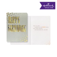 Hallmark Birthday Greeting Card (SILVER & GOLD) with Envelope 18cm x 13cm