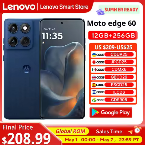 Motorola MOTO edge 60 Smartphone 5G Original Global ROM 6.7‘’ 1.5K 120Hz pOLED Display MediaTek Dime