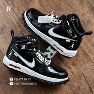 R‘選物 US10 Off-White™ Nike Air Force 1 Mid Sheed 黑白亮皮 DR0500-001