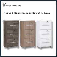 NAOMI 6 Door File Cabinet With Lock Locker Office Locker Cabinet Storage Cupboard Almari Berkunci Kabinet Berkunci Rak