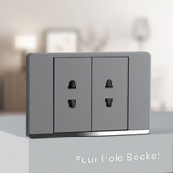 FLKL 118 type switch socket Gray Wall Switch for Light 15amp Universal Wall Socket Outlet for House