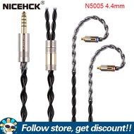 Nicehck dây tai nghe Hifi ngâm dầu hợp kim đồng kẽm Cáp thay thế mèo đen dây tai nghe 2 chấu MMCX/0.