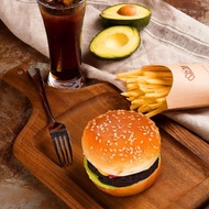 Amosfun Artificial Hamburgers Fake Food Bread Burger Model PU Simulation Food Artificial Sandwich Ph